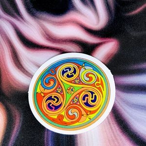 Spirals Spiritual Mandala Talisman Medallion Totem Decor Sticker